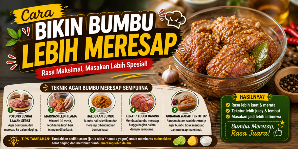 cara bikin bumbu lebih meresap ke dalam daging dan sayuran