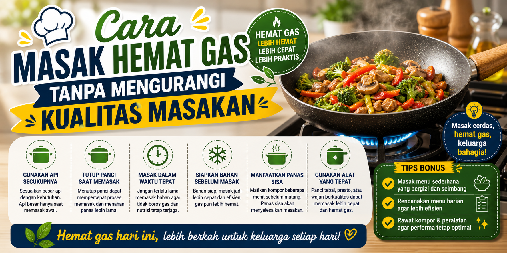 cara masak hemat gas dengan teknik memasak efisien di dapur